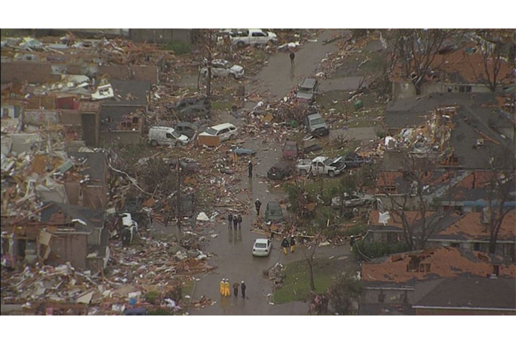 Once muertos por tornados en Texas