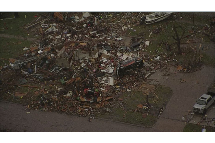 Once muertos por tornados en Texas