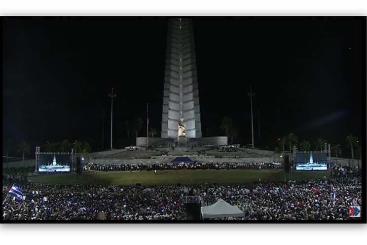 Multitudinario acto político-cultural en homenaje al Comandante Fidel en Cuba