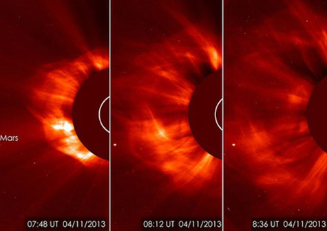 La NASA 'congela' la erupción solar más potente del año
