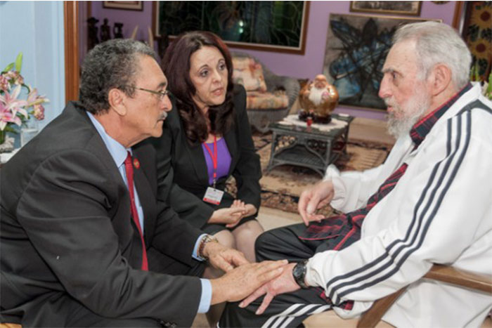Fidel sostiene encuentros con Ban Ki-moon y Kenny Anthony