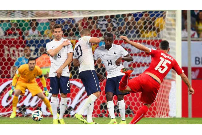 Contundente victoria de Francia ante Suiza 5-2