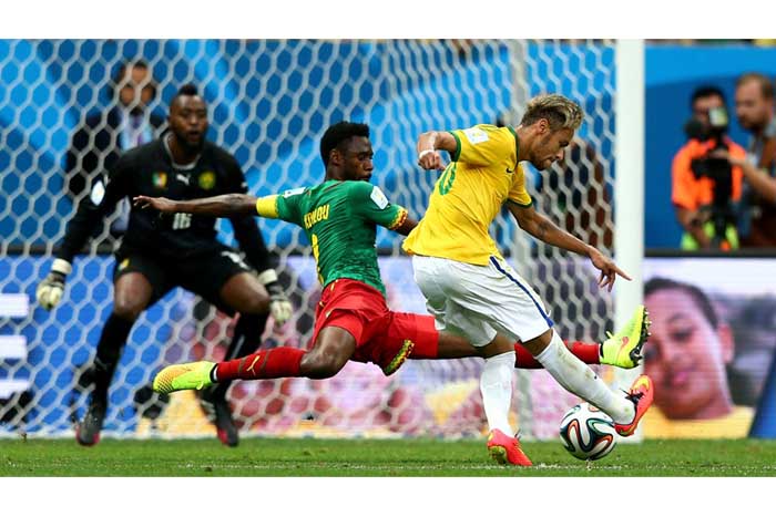 Brasil derrota a Camerún 4-1