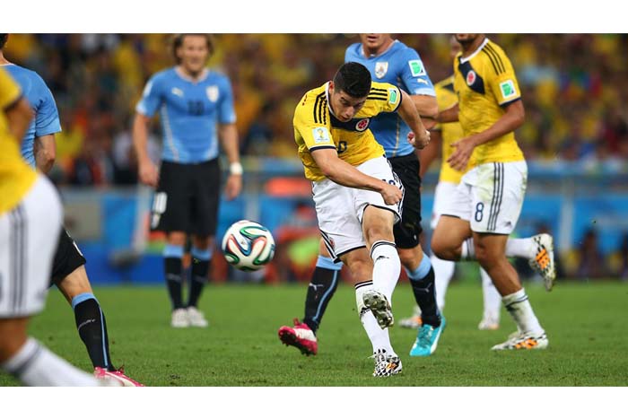 Una Colombia fortalecida elimina a Uruguay del Mundial con doblete de James Rodríguez 