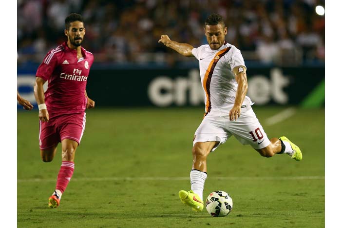 Roma vence 1-0 al Real Madrid con gol de Totti en Dallas