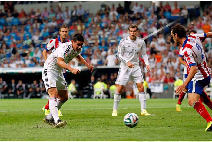 Real Madrid y Atlético igualan 1-1 en la Supercopa con gol de James