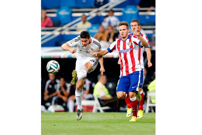 Real Madrid y Atlético igualan 1-1 en la Supercopa con gol de James