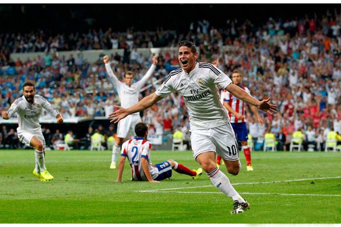 Real Madrid y Atlético igualan 1-1 en la Supercopa con gol de James