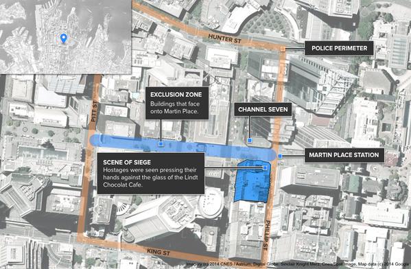 Presunto grupo islámico toma a decenas de rehenes en Sídney y dice tener dos bombas