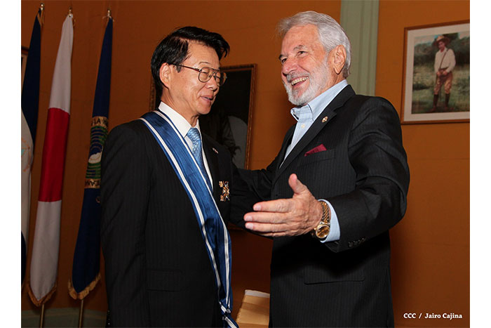 Imponen Orden José de Marcoleta a Embajador de Japón en Nicaragua