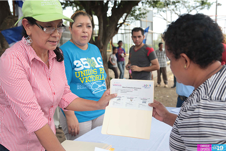 Familias de Managua reciben Bono Productivo en su nueva modalidad