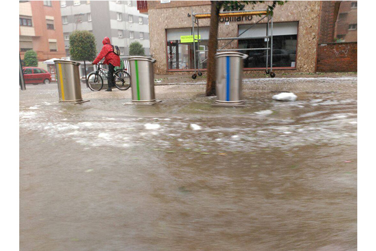 Lluvias y granizo colapsan en 15 minutos ciudad de España