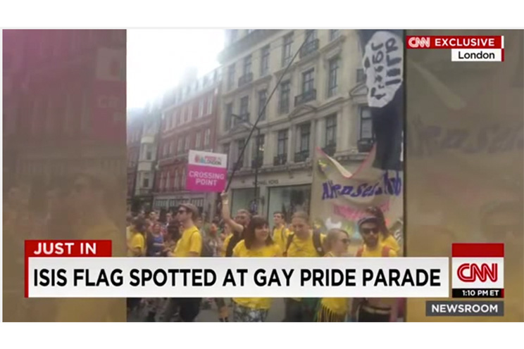 CNN confunde bandera con juguetes sexuales por una del Estado Islámico