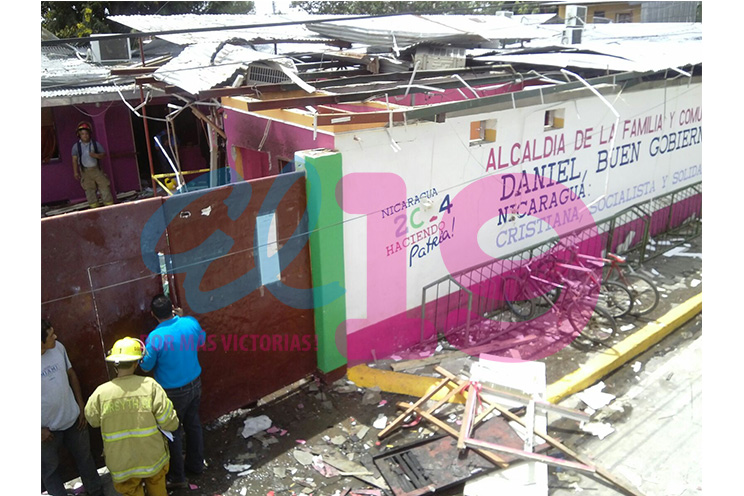 Explosión de pólvora en Alcaldía de Nagarote deja varios lesionados (FOTOS, VIDEO)
