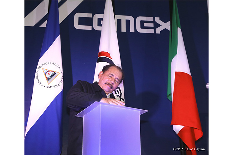 Presidente Daniel inaugura nueva planta de CEMEX en Nicaragua