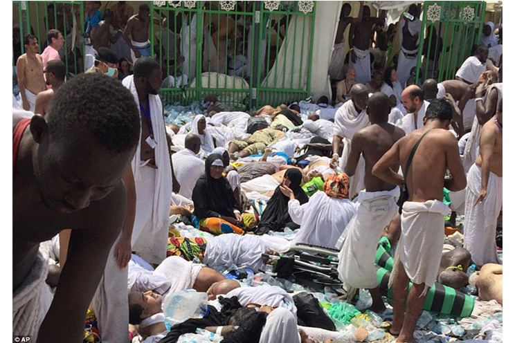 Más de 700 muertos por estampida humana en La Meca