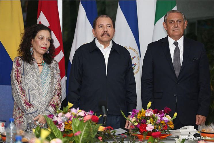 Daniel y Rosario reciben cartas credenciales de nuevos embajadores de Colombia, El Salvador, Italia y Alemania