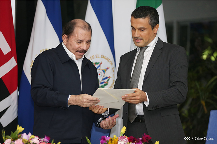Presidente Daniel recibe Cartas Credenciales de Embajadores de Colombia, El Salvador, Alemania e Italia