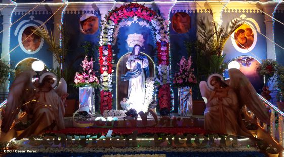 Altares marianos en Avenida de Bolívar a Chávez
