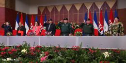 Daniel y Rosario presiden graduación de cadetes del Ejército de Nicaragua