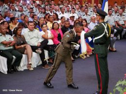 Daniel y Rosario presiden graduación de cadetes del Ejército de Nicaragua
