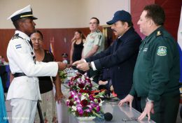 Daniel y Rosario presiden graduación de cadetes del Ejército de Nicaragua