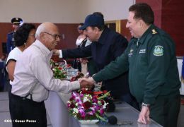 Daniel y Rosario presiden graduación de cadetes del Ejército de Nicaragua
