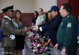 Daniel y Rosario presiden graduación de cadetes del Ejército de Nicaragua