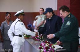 Daniel y Rosario presiden graduación de cadetes del Ejército de Nicaragua