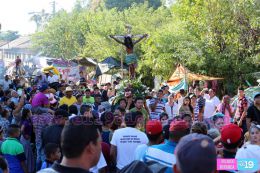 Llegan peregrinación a El Sauce en devoción por el Señor de los Milagros