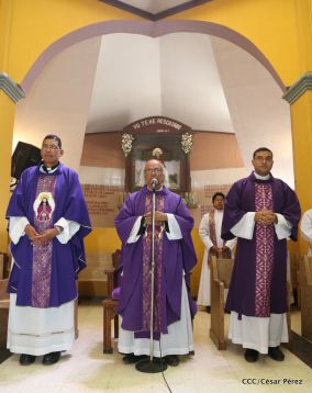 Cardenal Leopoldo Brenes celebra eucaristía en Santuario Nacional de Jesús del Rescate