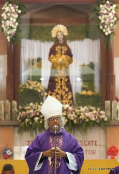 Cardenal Leopoldo Brenes celebra eucaristía en Santuario Nacional de Jesús del Rescate