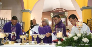 Cardenal Leopoldo Brenes celebra eucaristía en Santuario Nacional de Jesús del Rescate