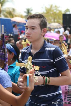 Procesión de Jesús del Triunfo en la Catedral de Managua