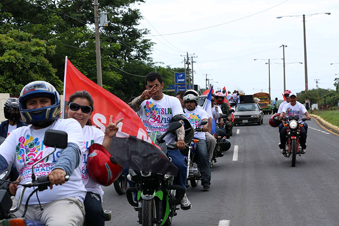 Caravanas llegan a Managua para el 34/19!