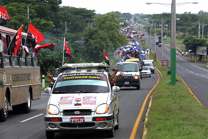 Caravanas llegan a Managua para el 34/19!