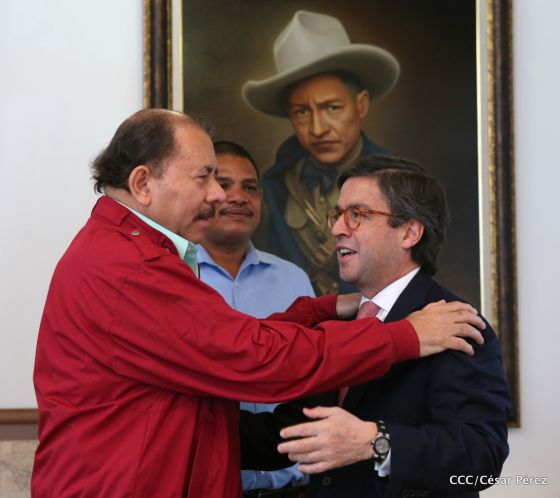 Presidente Daniel Ortega recibe a Luis Alberto Moreno, presidente del BID