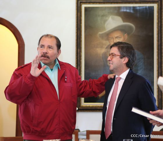 Presidente Daniel Ortega recibe a Luis Alberto Moreno, presidente del BID