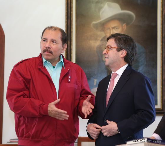 Presidente Daniel Ortega recibe a Luis Alberto Moreno, presidente del BID