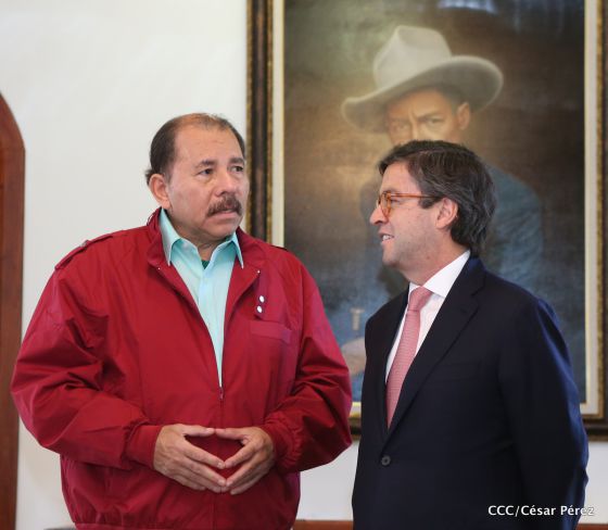 Presidente Daniel Ortega recibe a Luis Alberto Moreno, presidente del BID