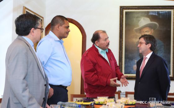 Presidente Daniel Ortega recibe a Luis Alberto Moreno, presidente del BID