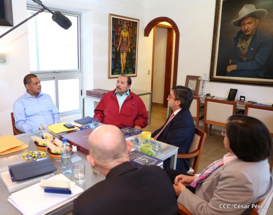 Presidente Daniel Ortega recibe a Luis Alberto Moreno, presidente del BID