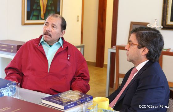 Presidente Daniel Ortega recibe a Luis Alberto Moreno, presidente del BID