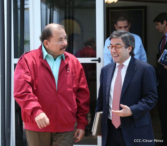 Presidente Daniel Ortega recibe a Luis Alberto Moreno, presidente del BID