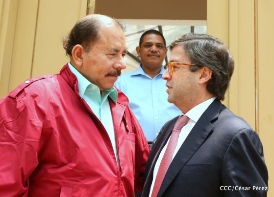 Presidente Daniel Ortega recibe a Luis Alberto Moreno, presidente del BID