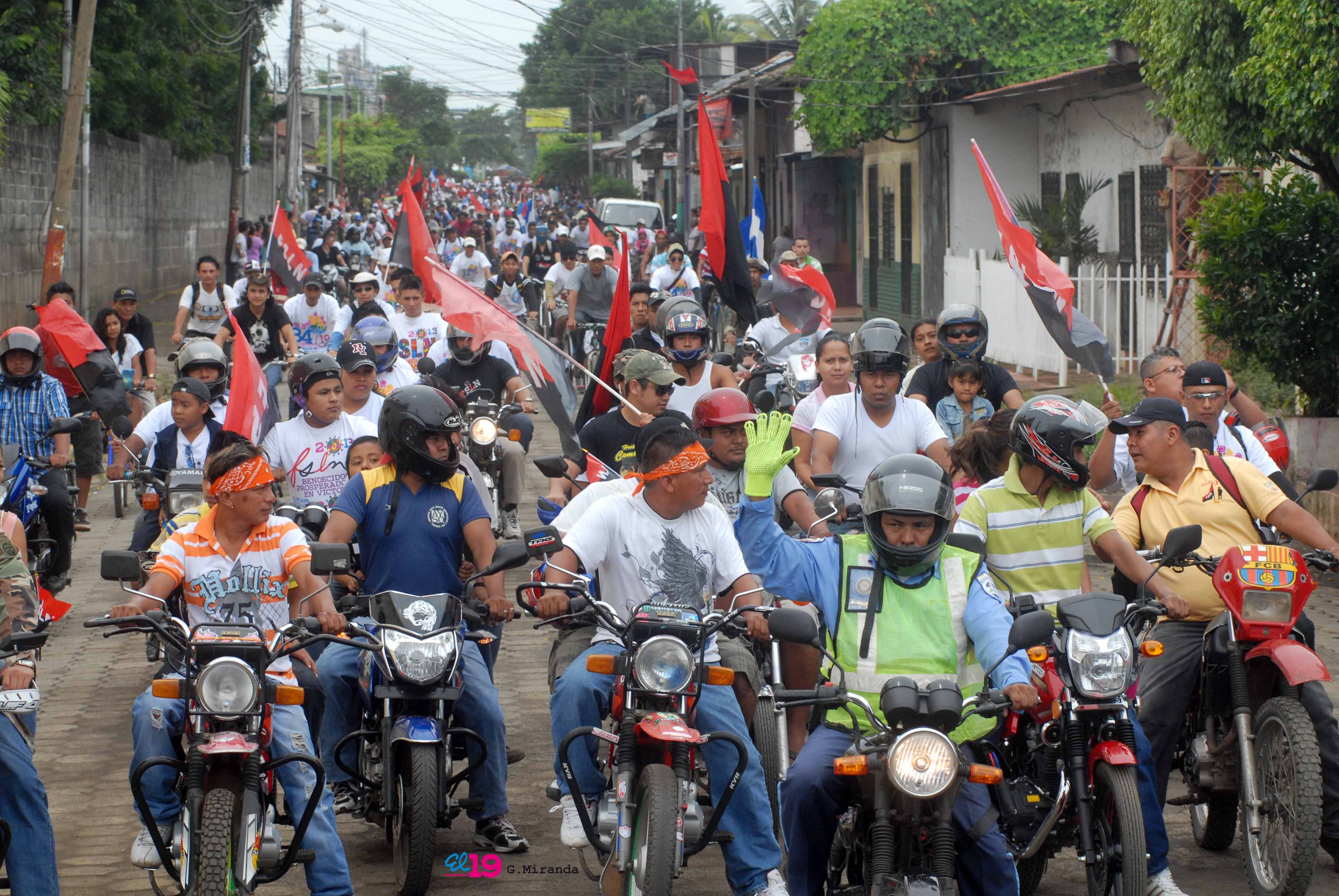 Caravanas llegan a Managua para el 34/19!
