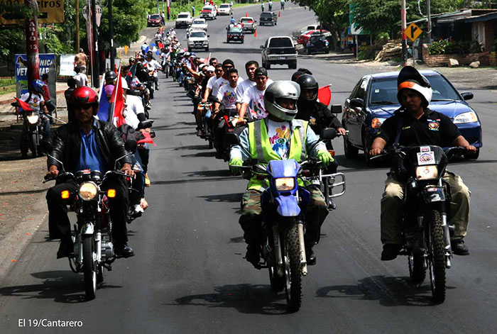 Caravanas llegan a Managua para el 34/19!