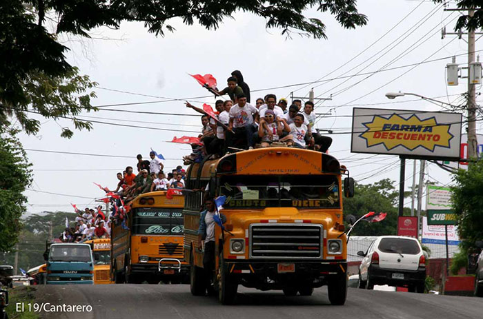 Caravanas llegan a Managua para el 34/19!