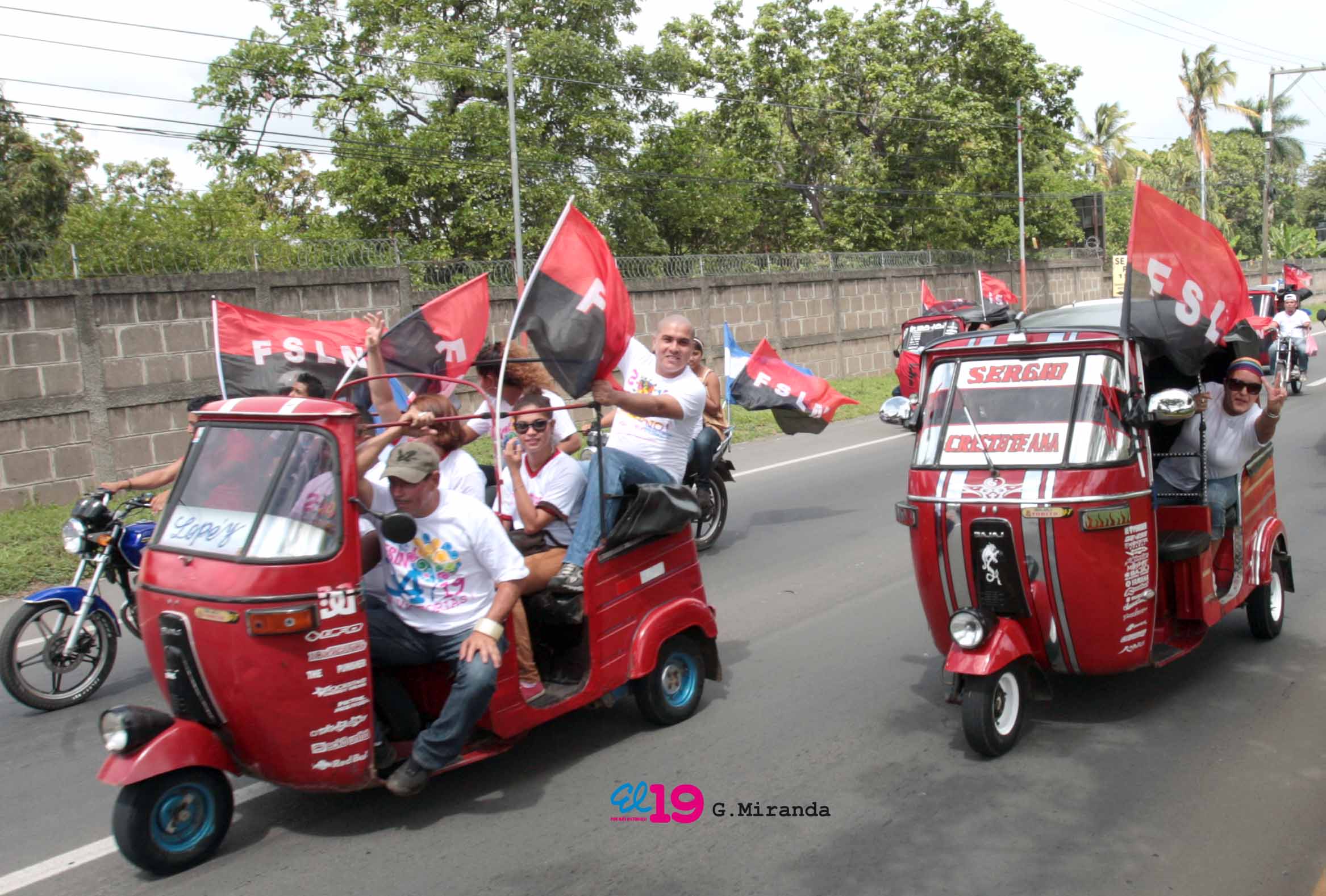 Caravanas llegan a Managua para el 34/19!