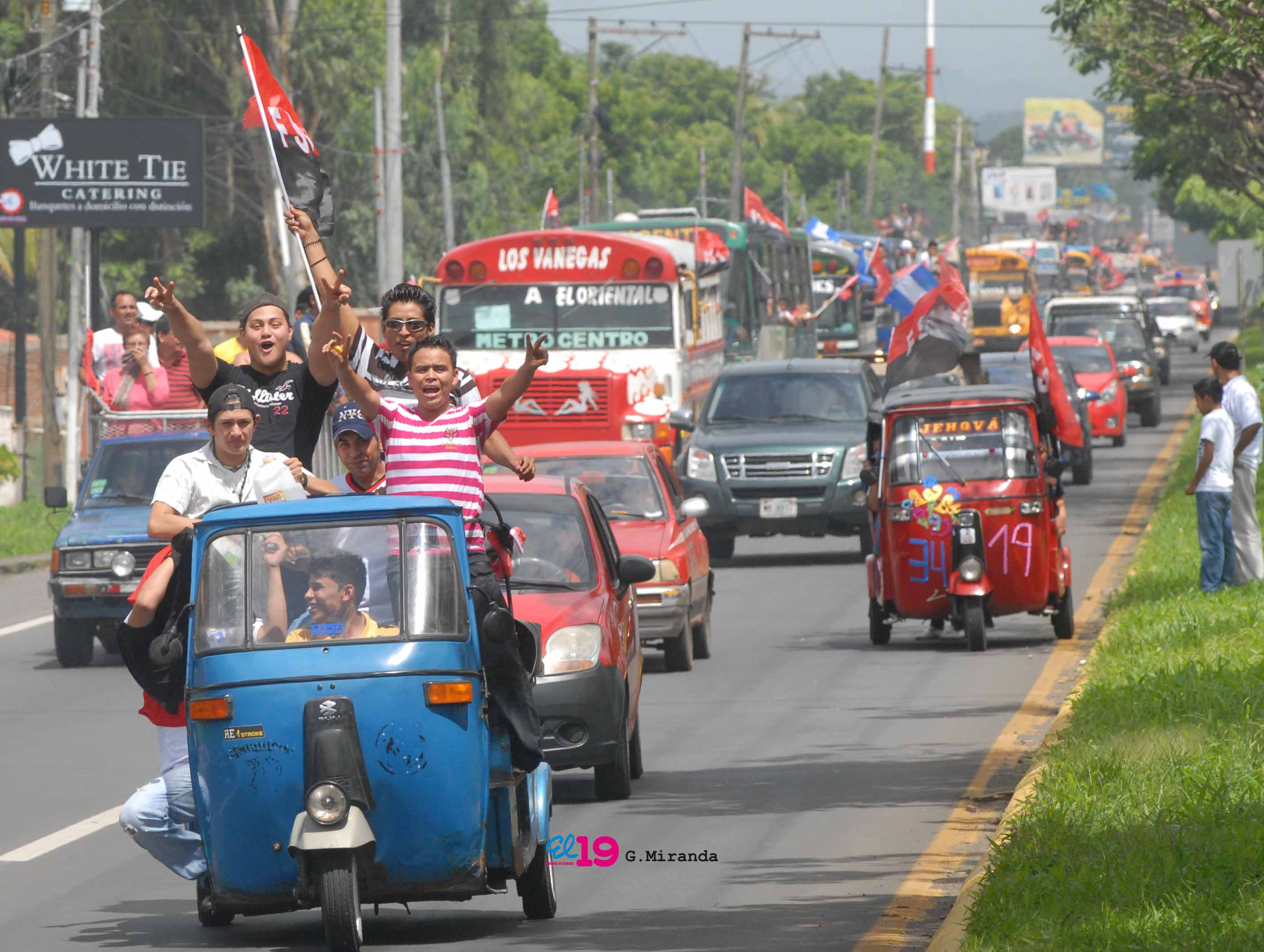 Caravanas llegan a Managua para el 34/19!